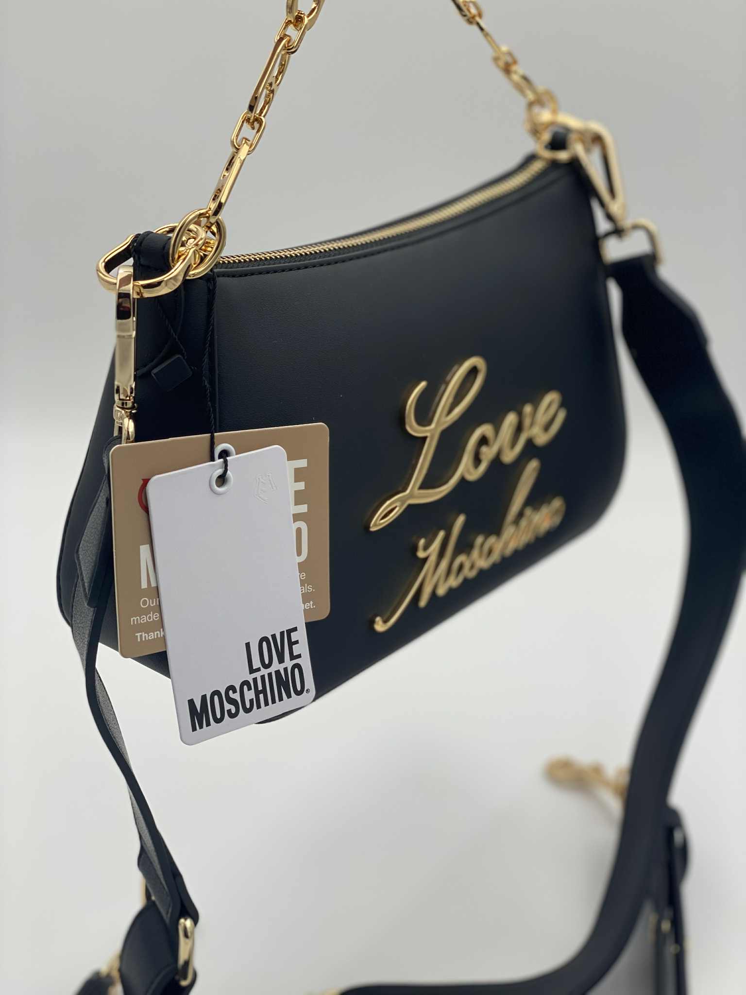 Heart Chain Handle Logo Bag Women's Bag