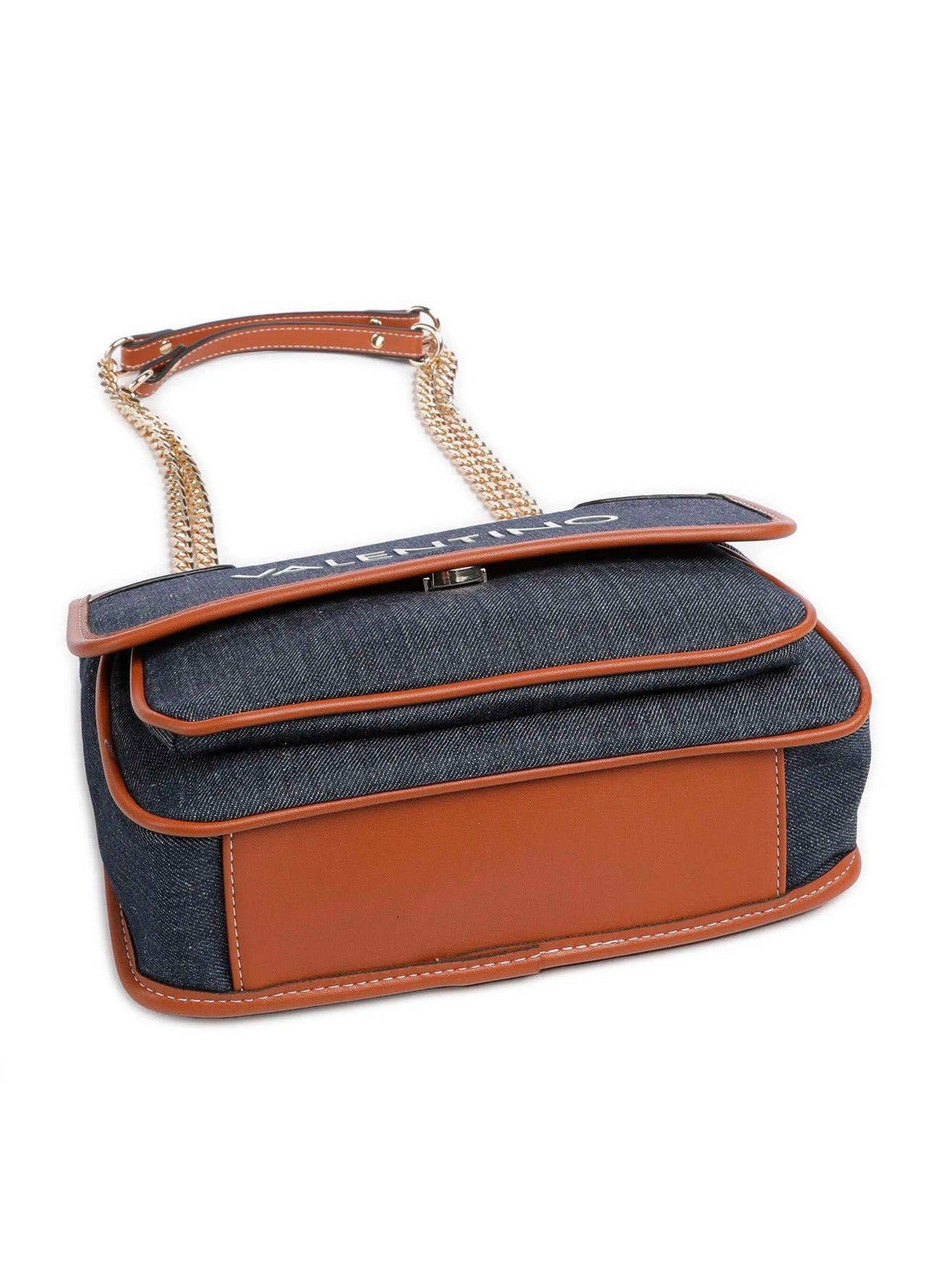Leith Re Flap Bag Denim