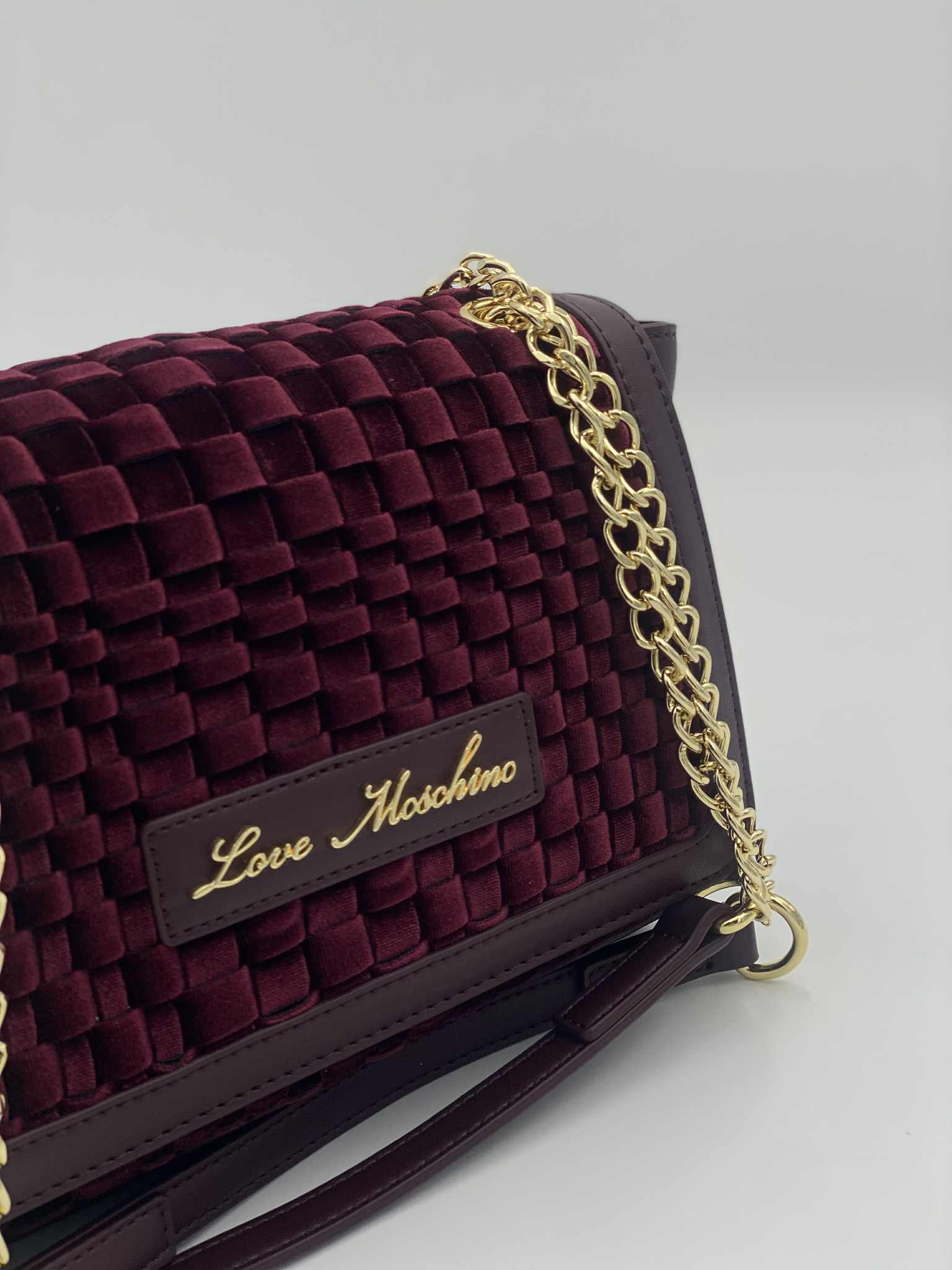 Love Moschino Velvet Shoulder-Crossbody Bag