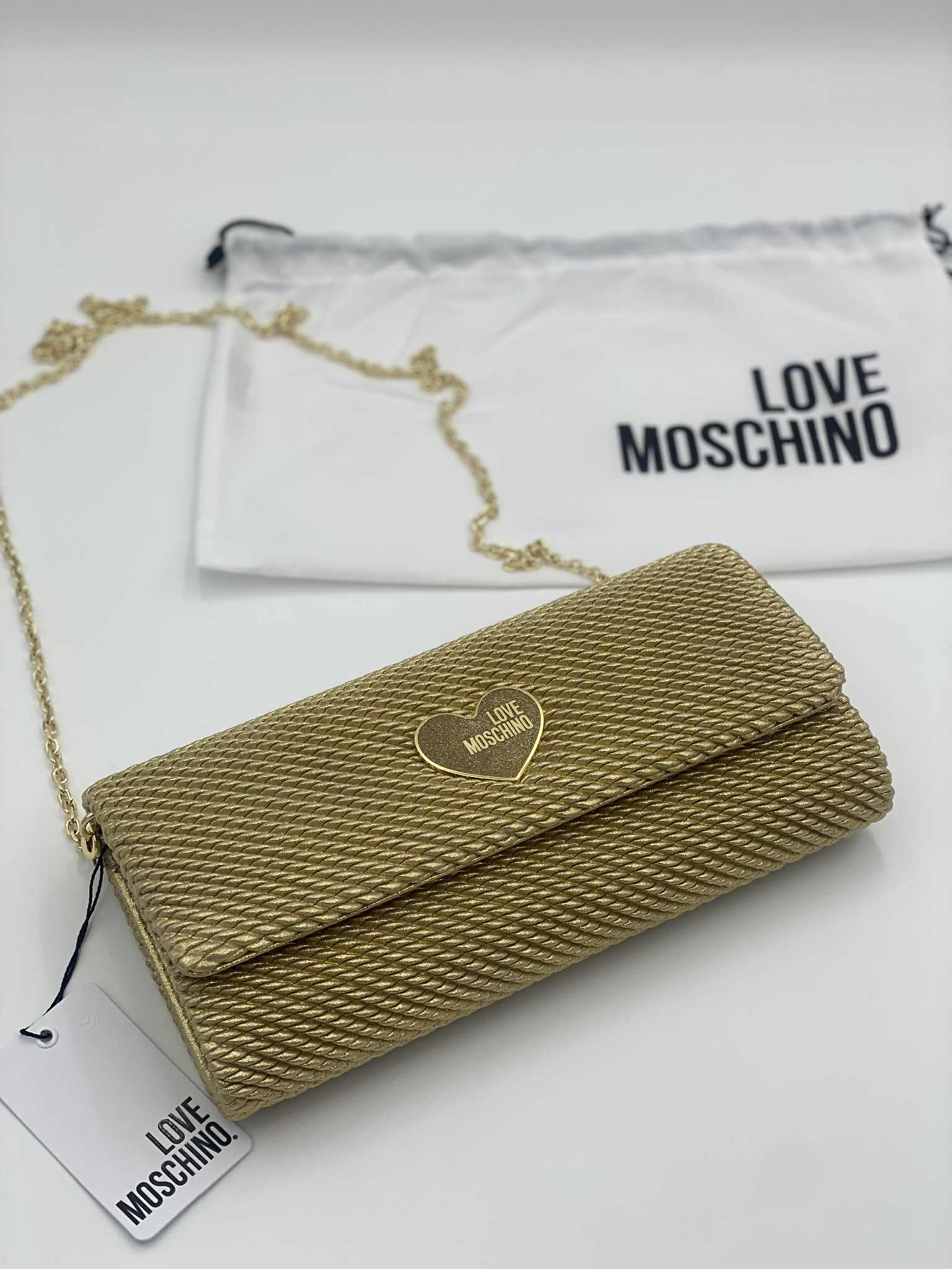 Love Moschino bag gold color