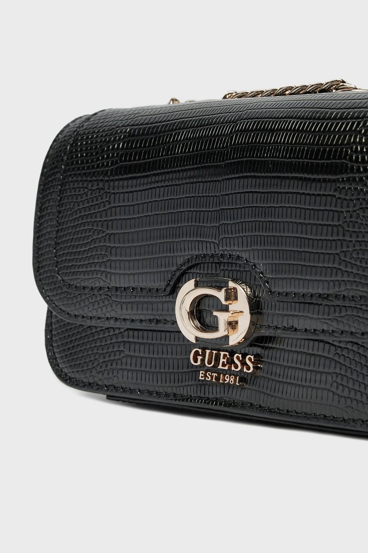 Croc Textured Convertible Shoulder Bag