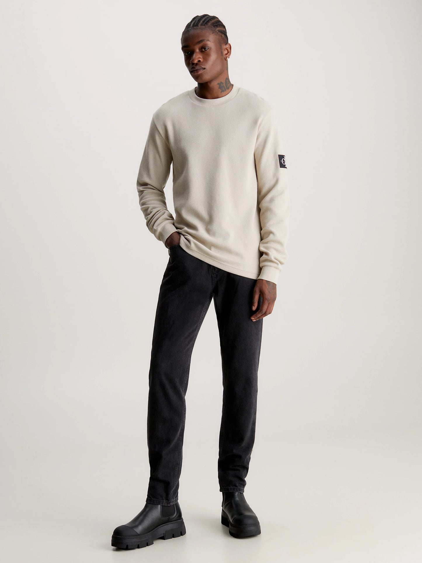 Slim Long Sleeve Waffle T-Shirt