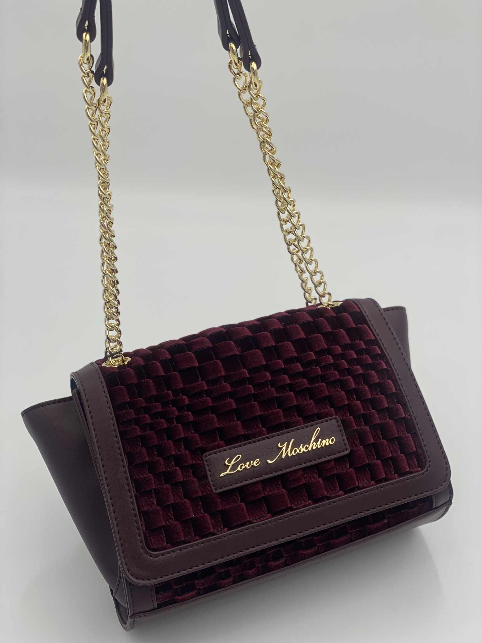 Love Moschino Velvet Shoulder-Crossbody Bag