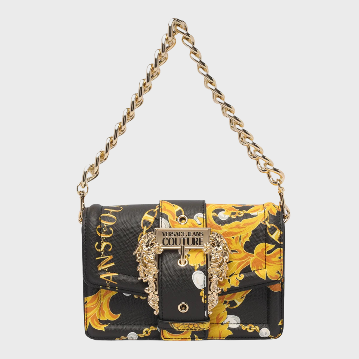 Chain Couture faux-leather crossbody bag