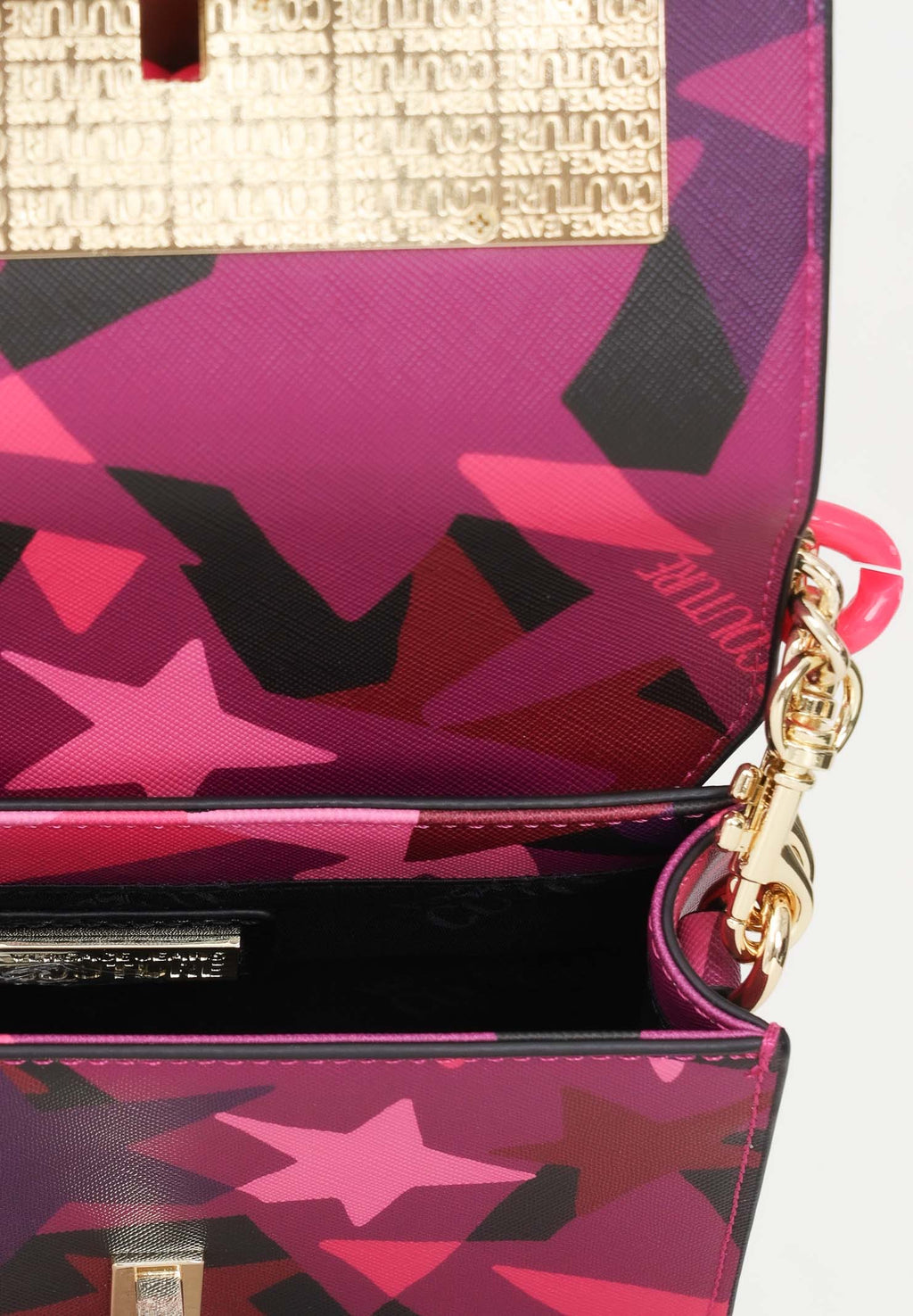 logo-lettering faux-leather crossbody bag