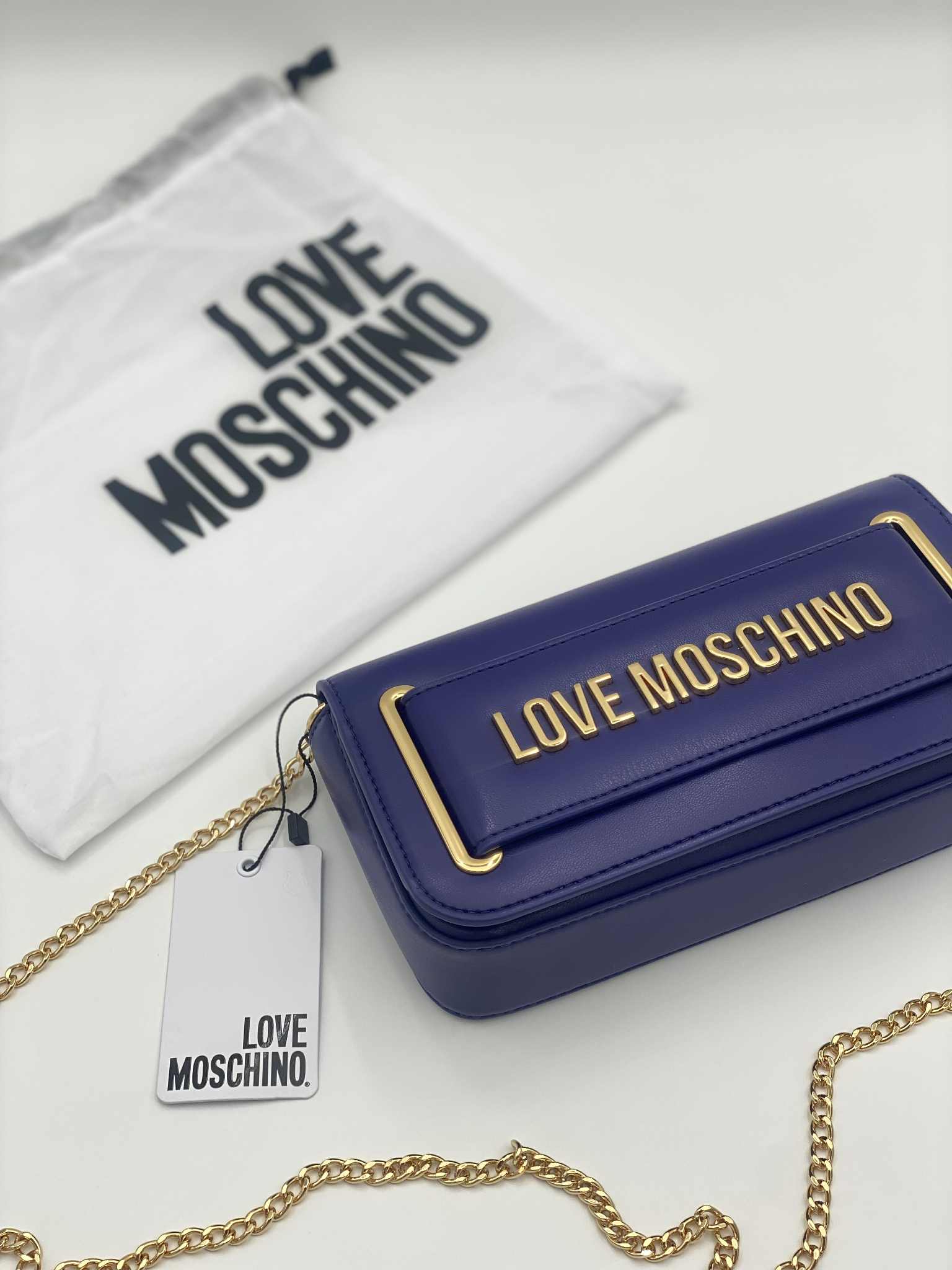 WOMEN'S SHOULDER/CROSS BAG BLUE LOVE MOSCHINO