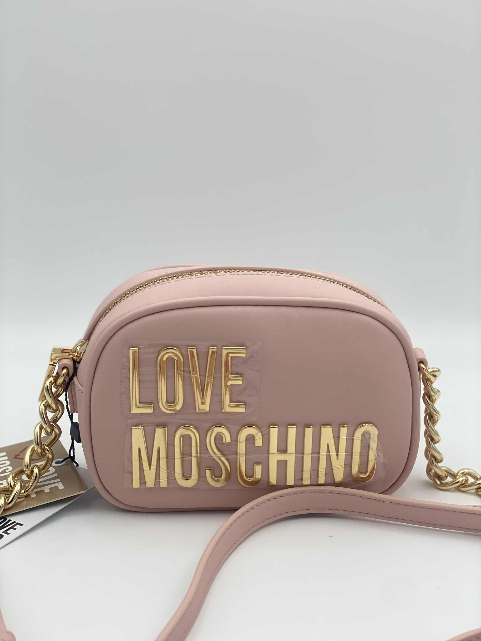 Eco-leather crossbody bag with logo