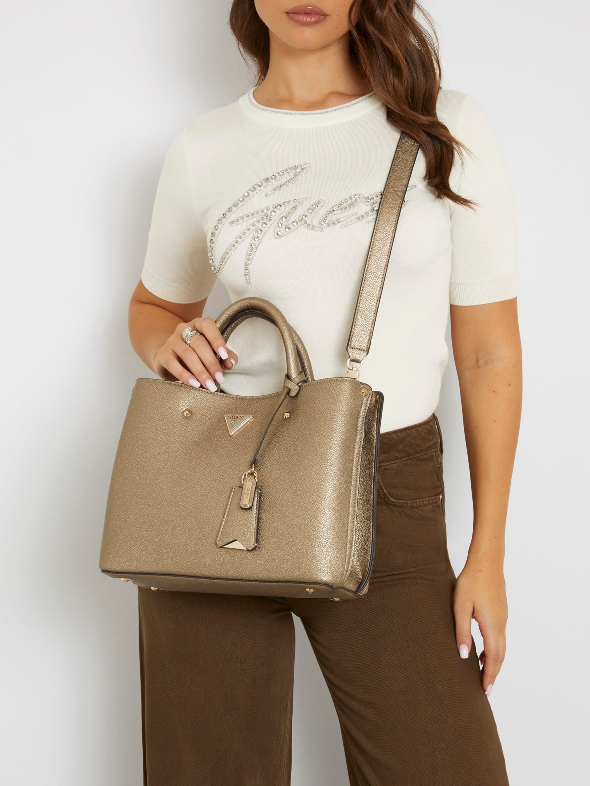 Meridian studded handbag