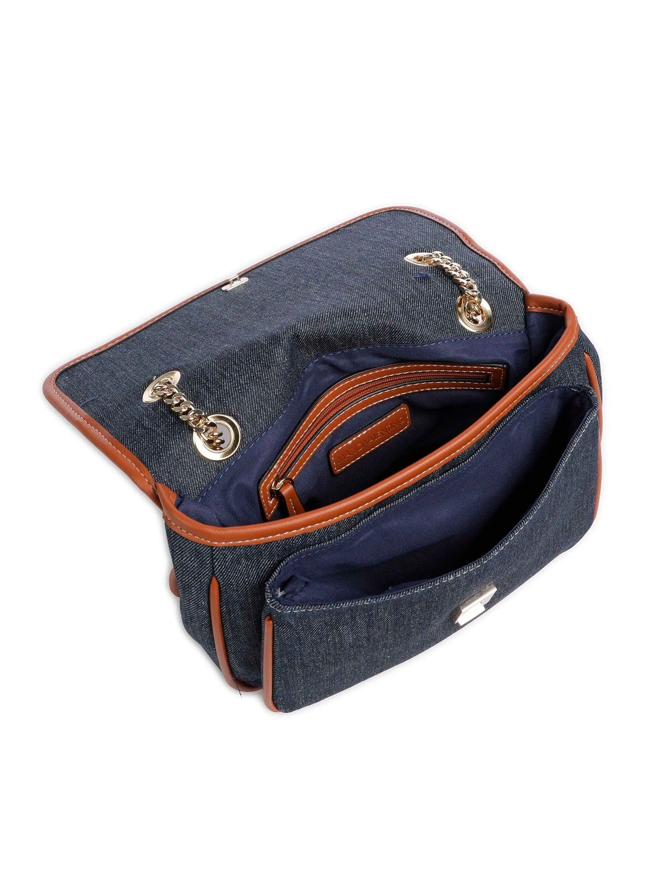Leith Re Flap Bag Denim