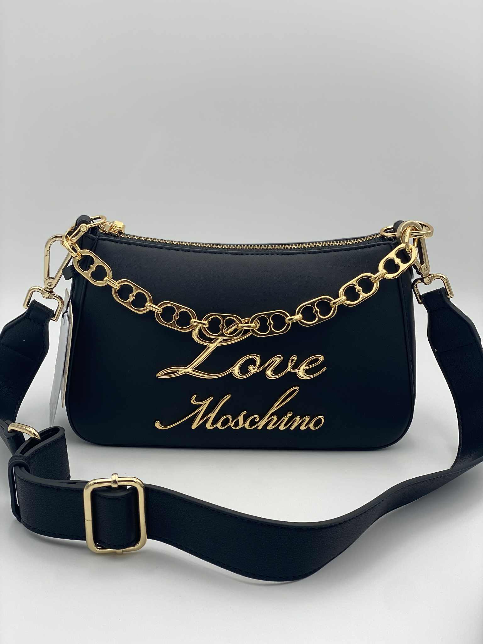 Heart Chain Handle Logo Bag Women's Bag