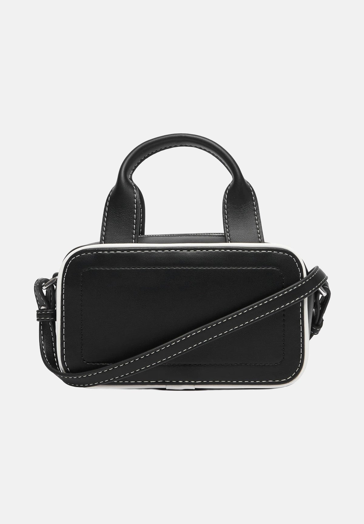 CALVIN KLEIN Women's Contrast CK Mini Bowling Bag Crossbody Black