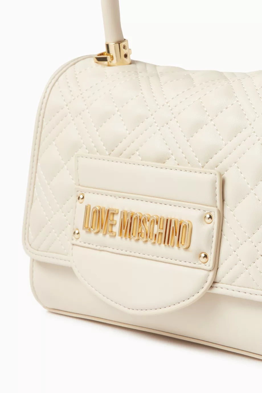 Small Tab Shoulder Bag in Quilted Leather