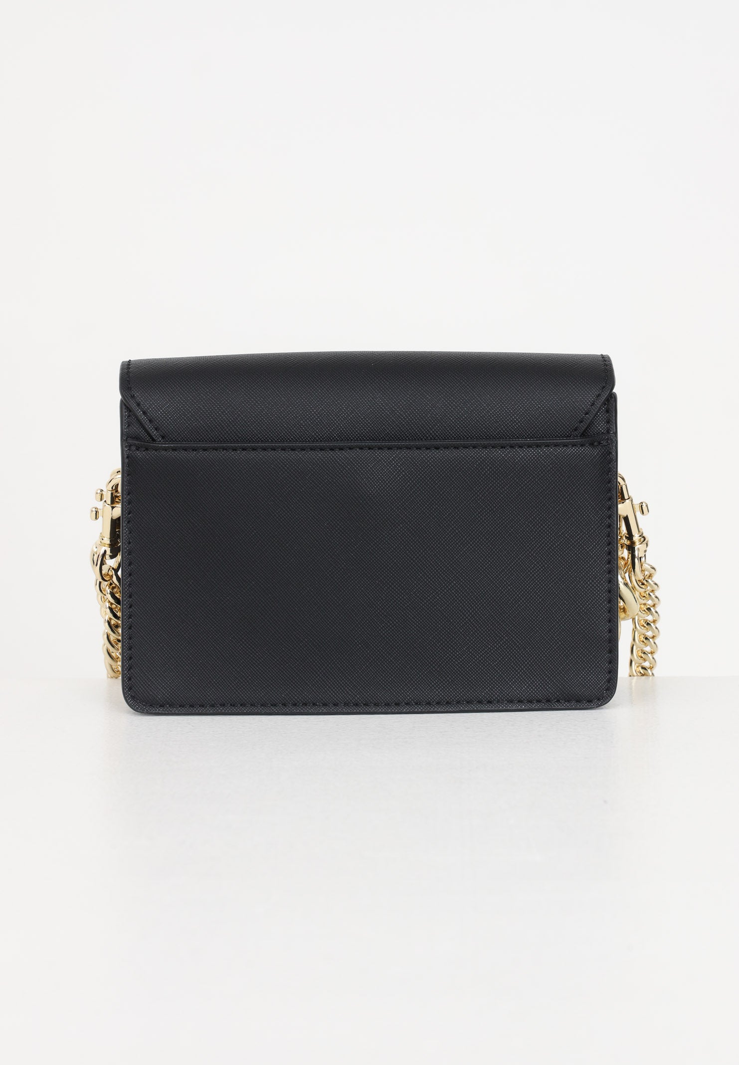 logo-lettering faux-leather crossbody bag