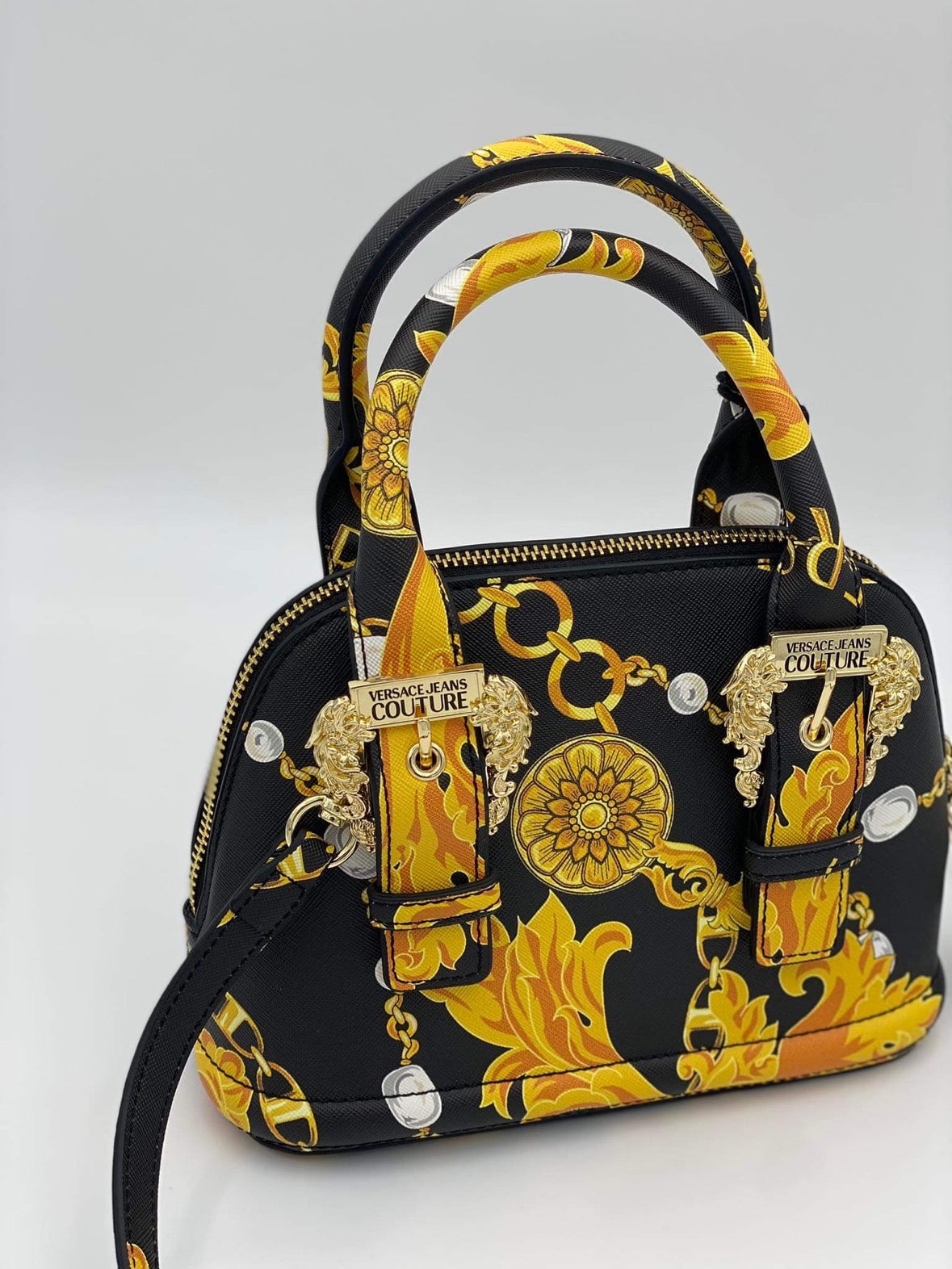 Chain Couture printed shoulder bag