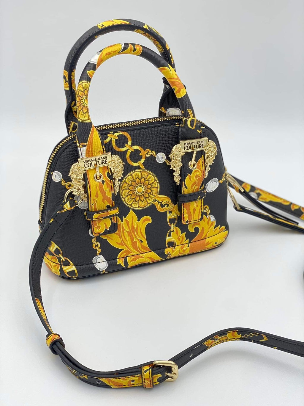 Chain Couture printed shoulder bag