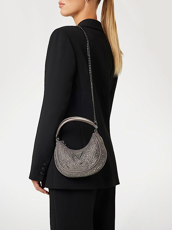 Zalina mini shoulder bag with rhinestones