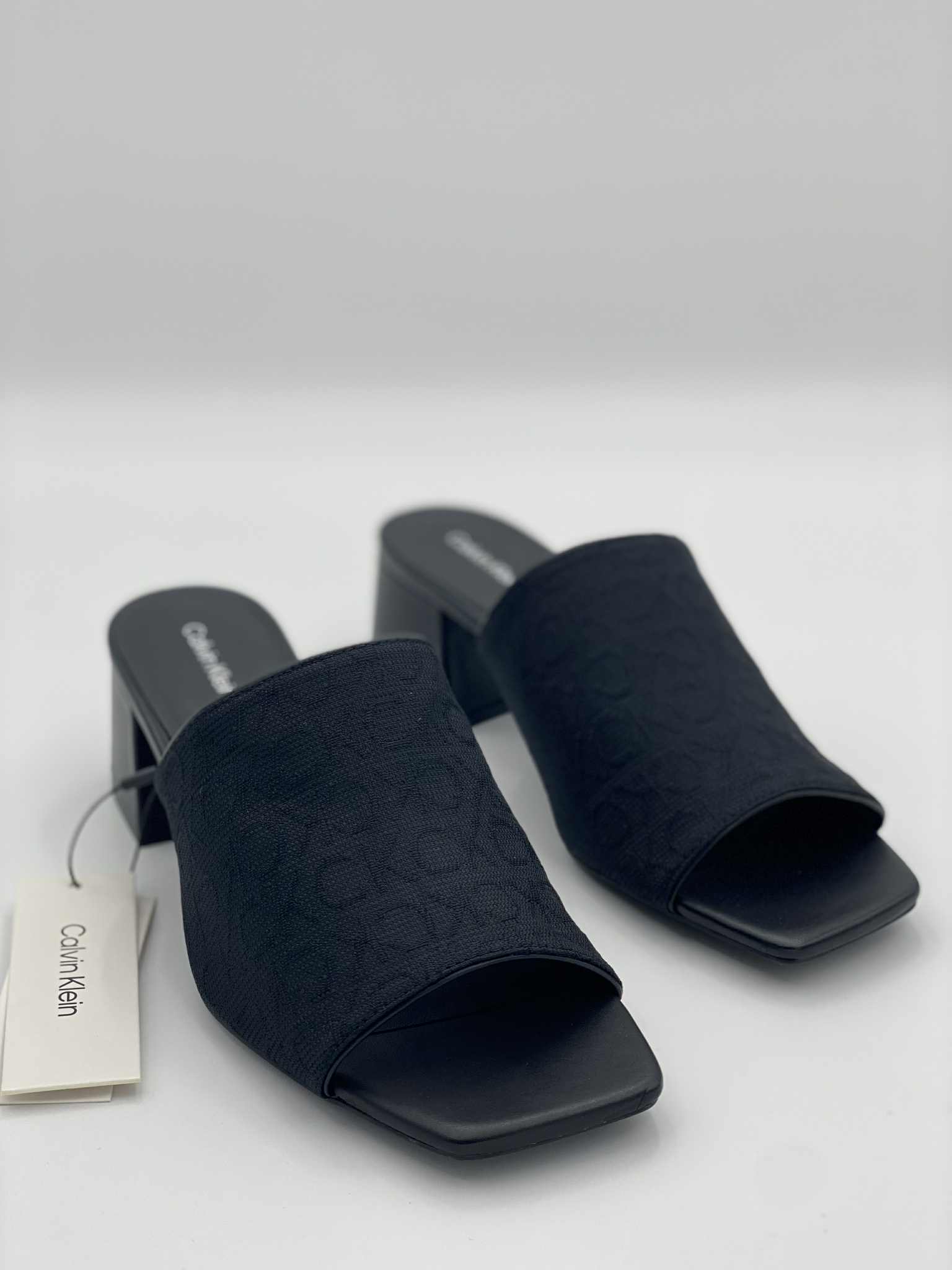 Calvin Klein Mules with Chunky Heel in Black