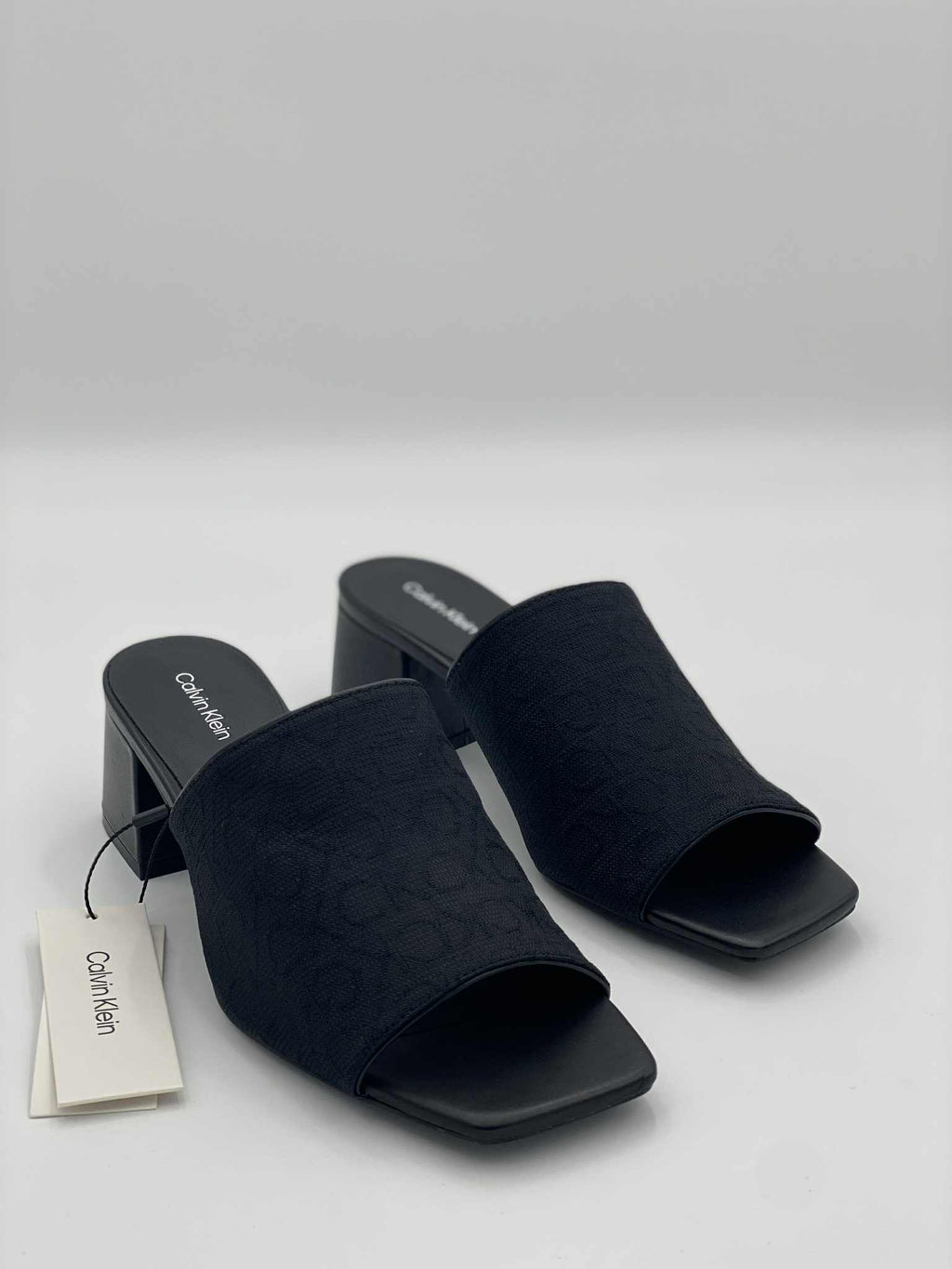 Calvin Klein Mules with Chunky Heel in Black