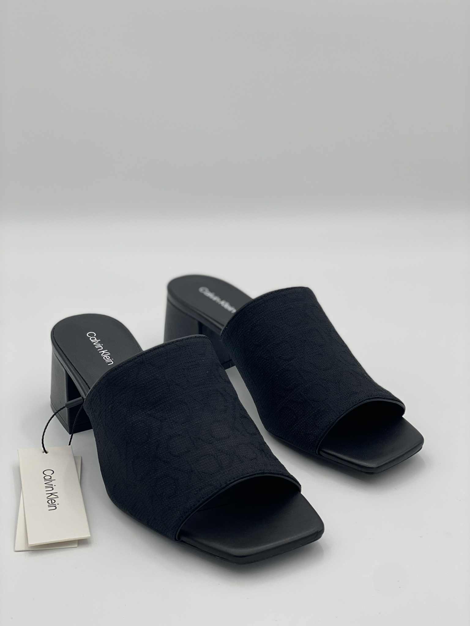 Calvin Klein Mules with Chunky Heel in Black