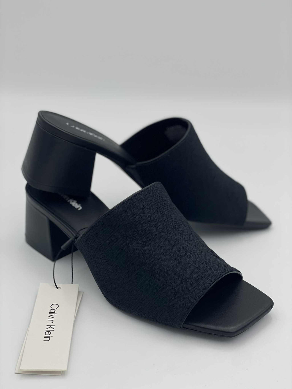 Calvin Klein Mules with Chunky Heel in Black