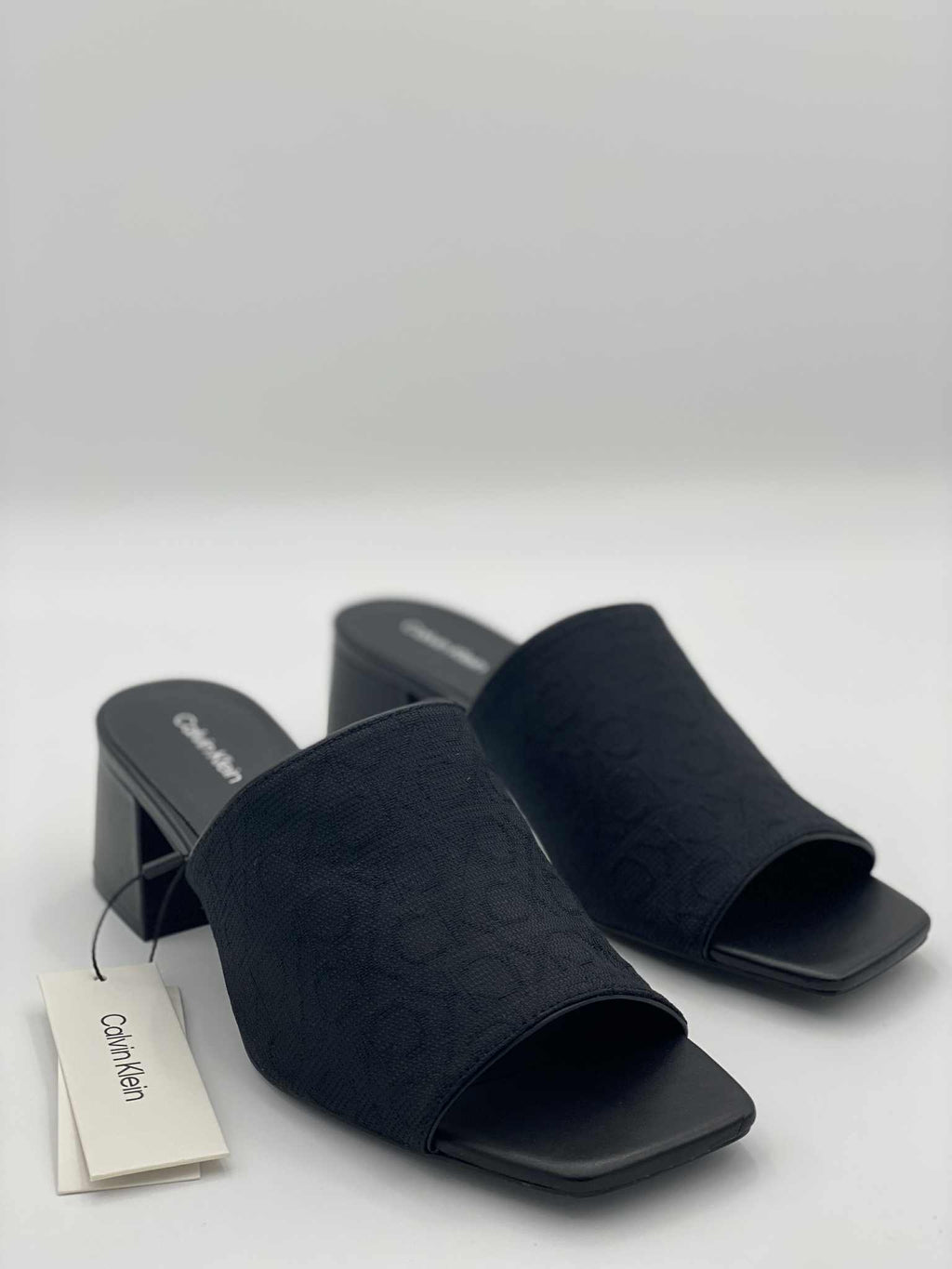 Calvin Klein Mules with Chunky Heel in Black