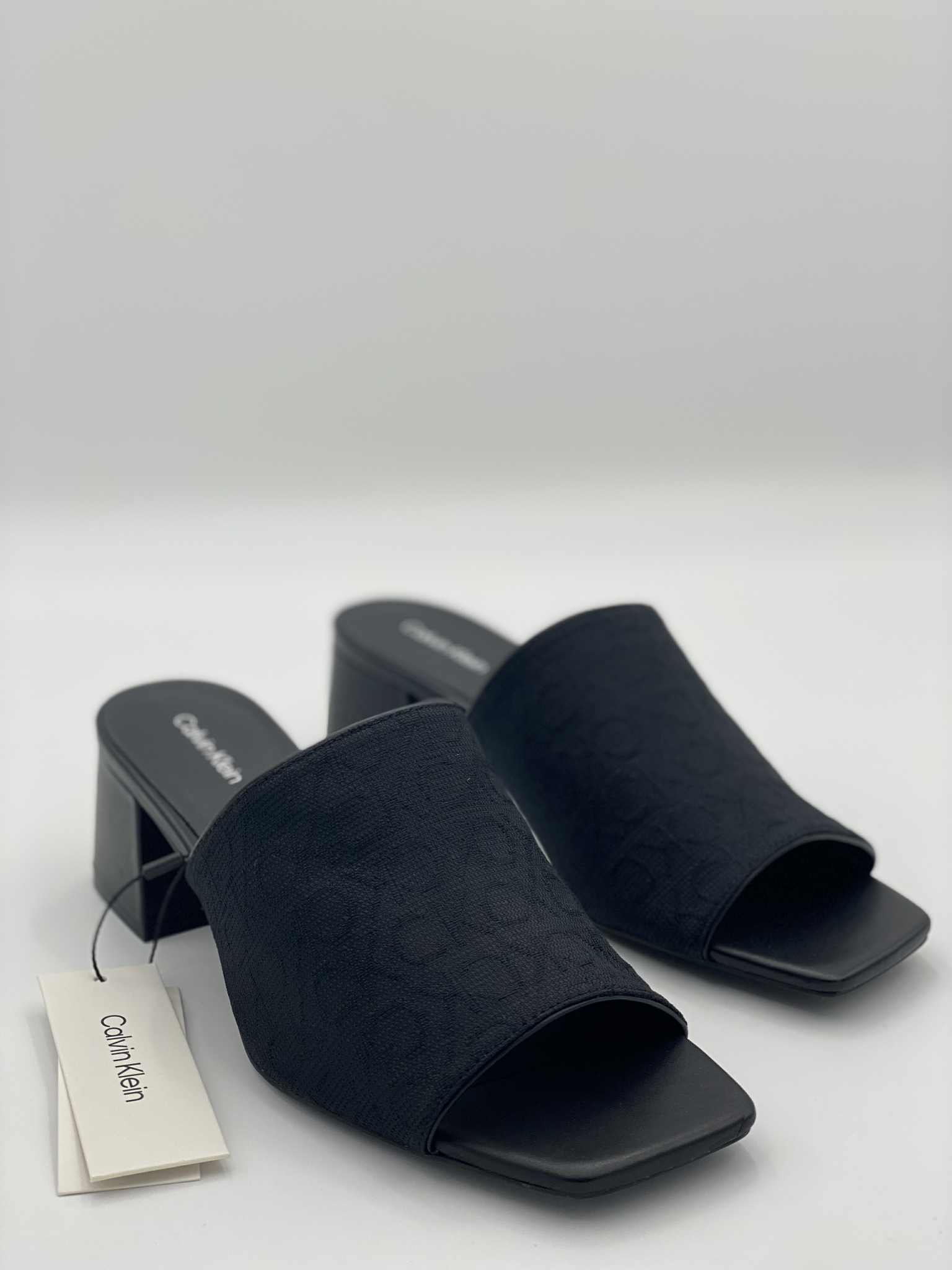 Calvin Klein Mules with Chunky Heel in Black