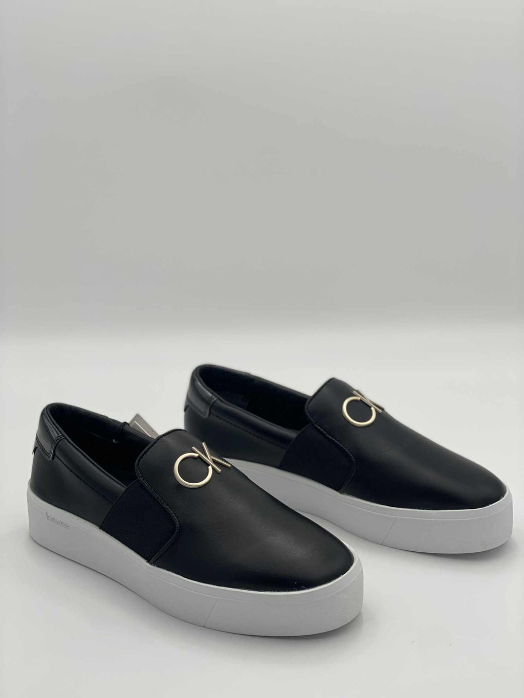 Calvin Klein FLATFORM CUP SLIP ON RE LOCK LTH leather lightweight shoes