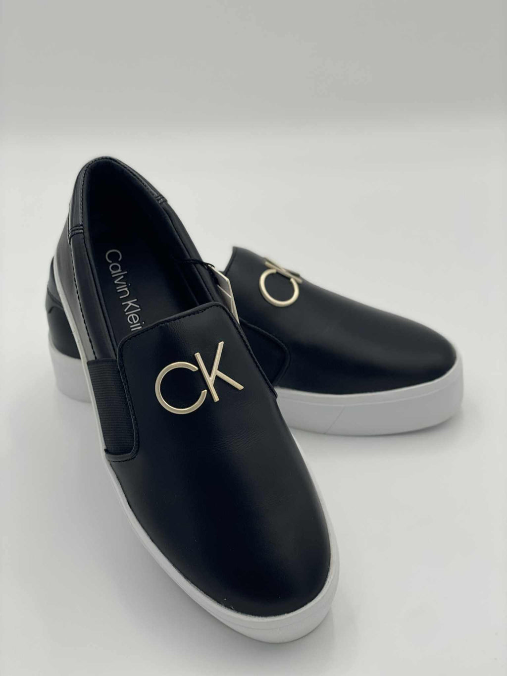 Calvin Klein FLATFORM CUP SLIP ON RE LOCK LTH leather lightweight shoes