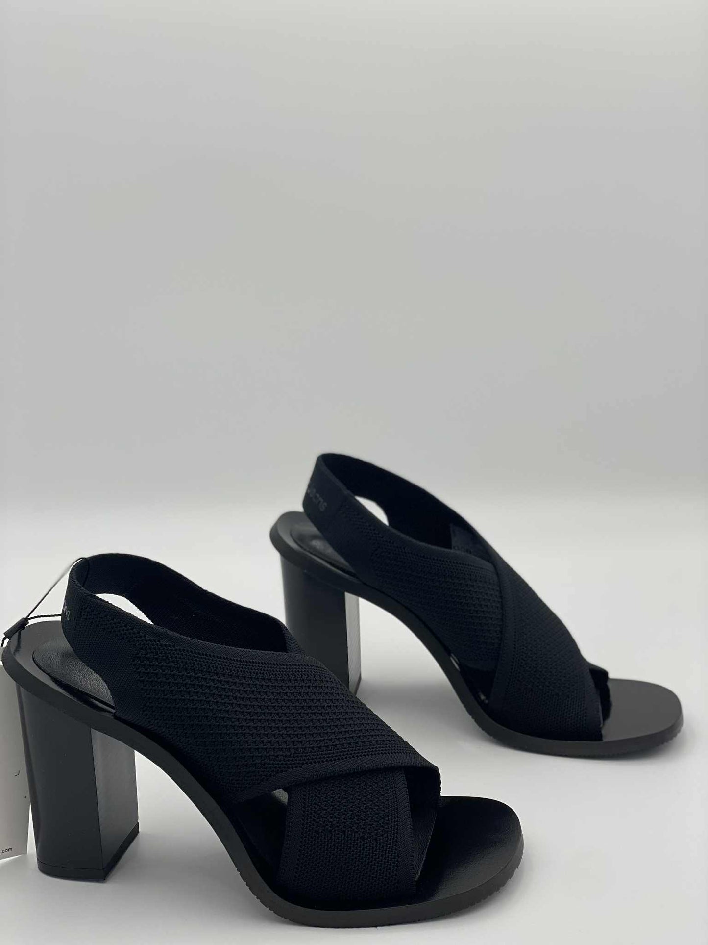 High heel textile sandals