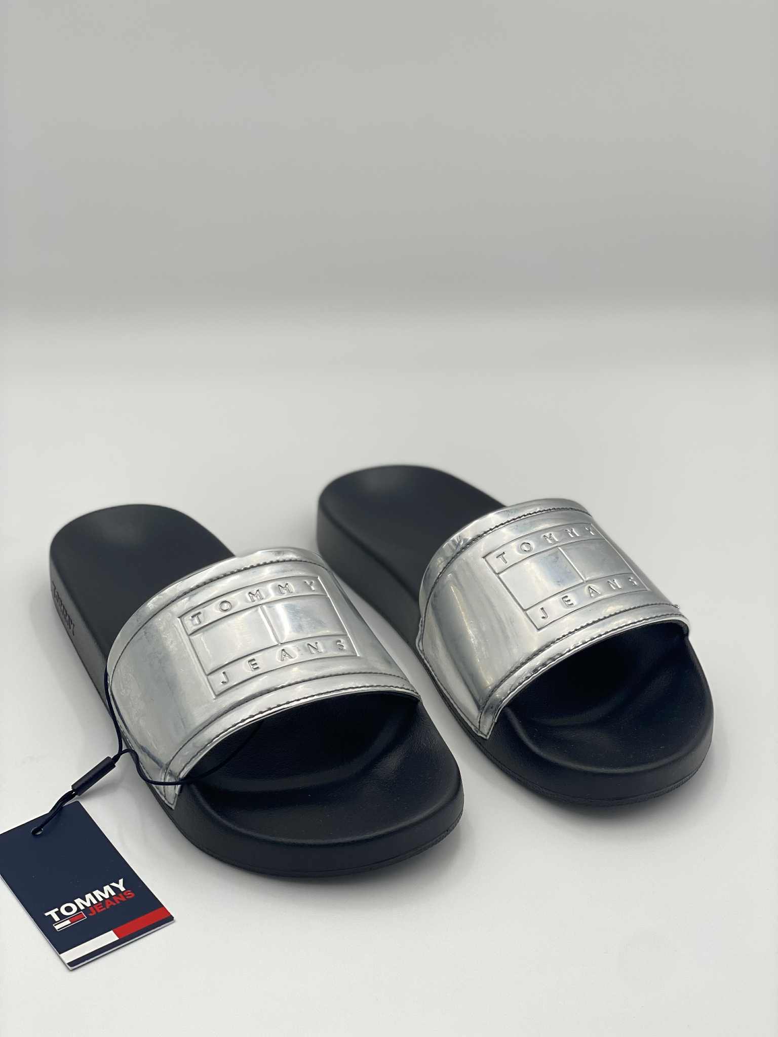 Tommy Jeans Pool Slide Metallic Flip Flops