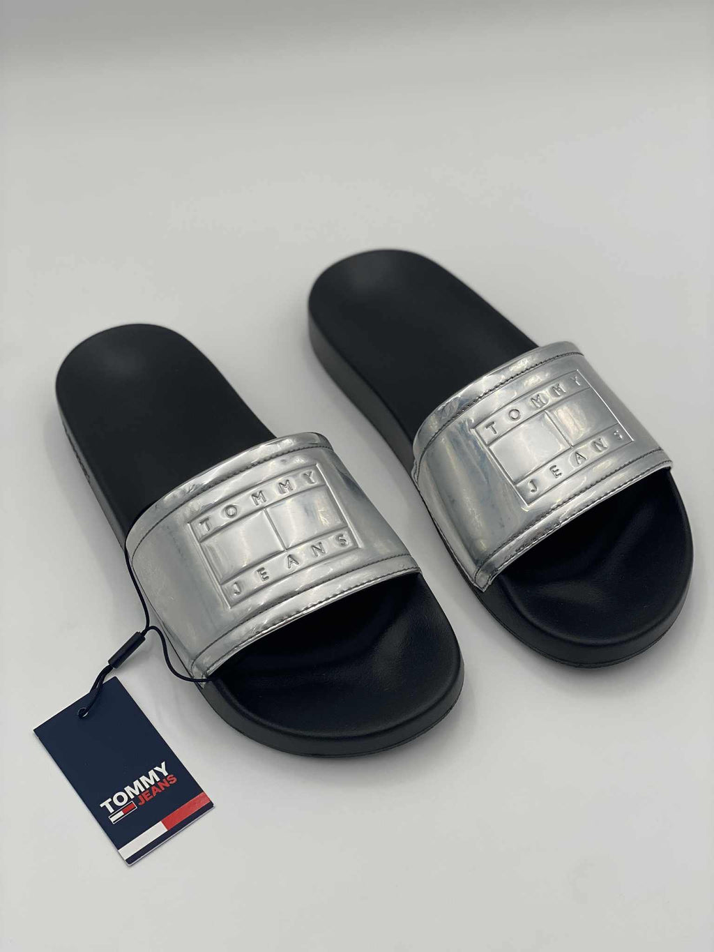 Tommy Jeans Pool Slide Metallic Flip Flops