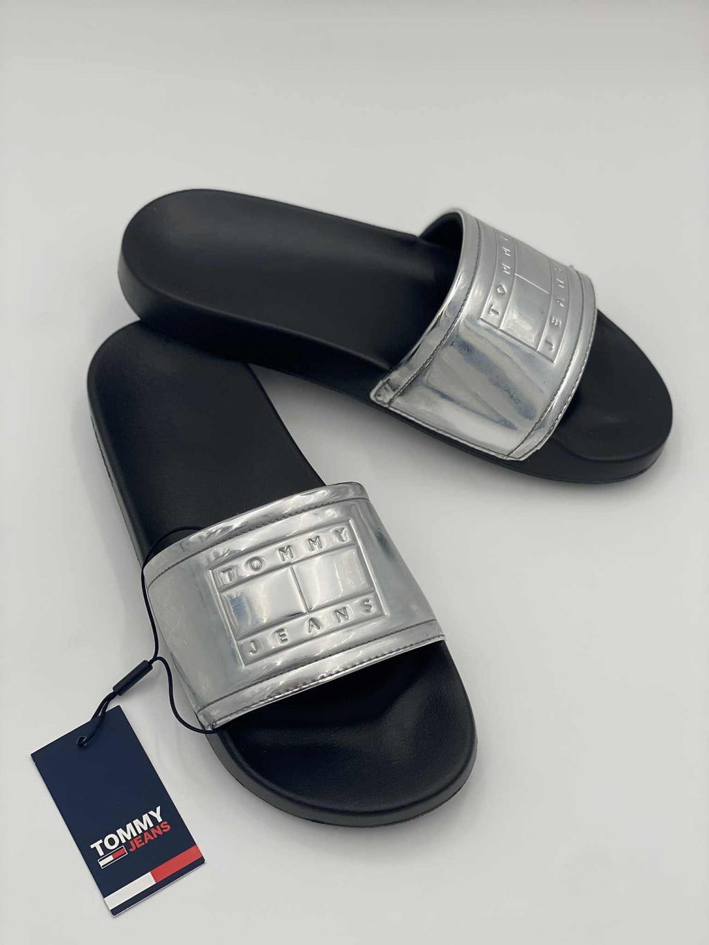 Tommy Jeans Pool Slide Metallic Flip Flops