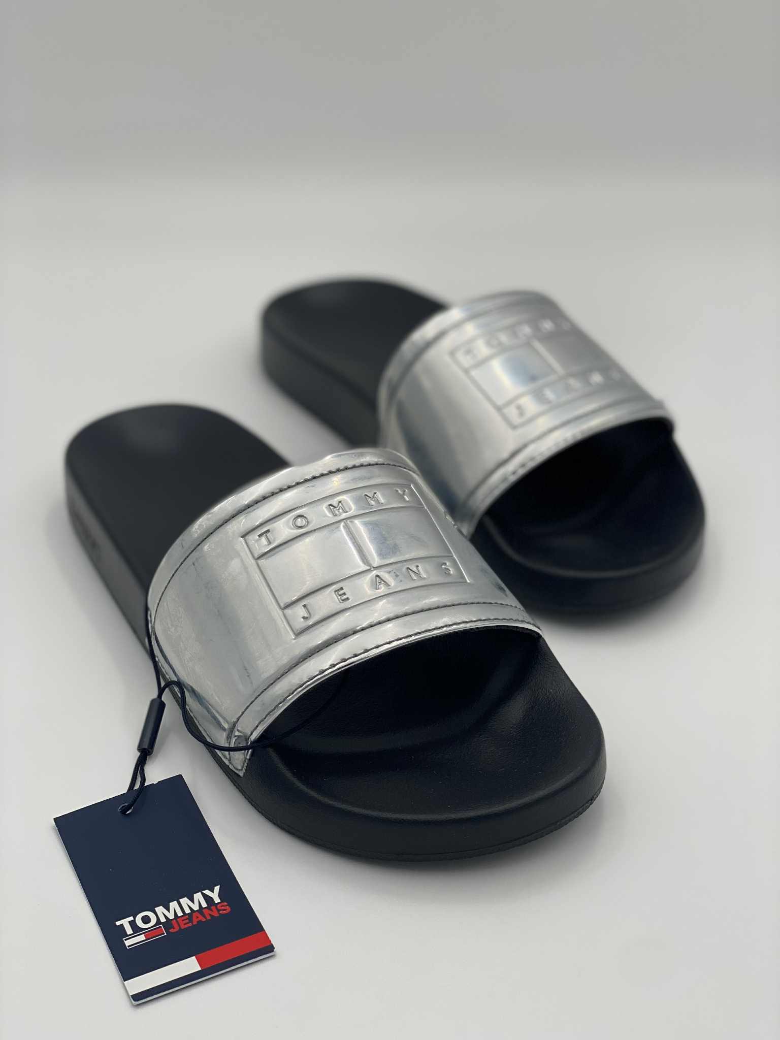 Tommy Jeans Pool Slide Metallic Flip Flops