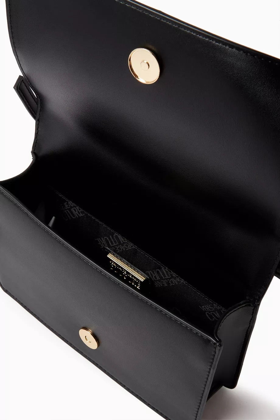 Small Rock Cut Crossbody Bag in Chain Couture Saffiano Faux Leather