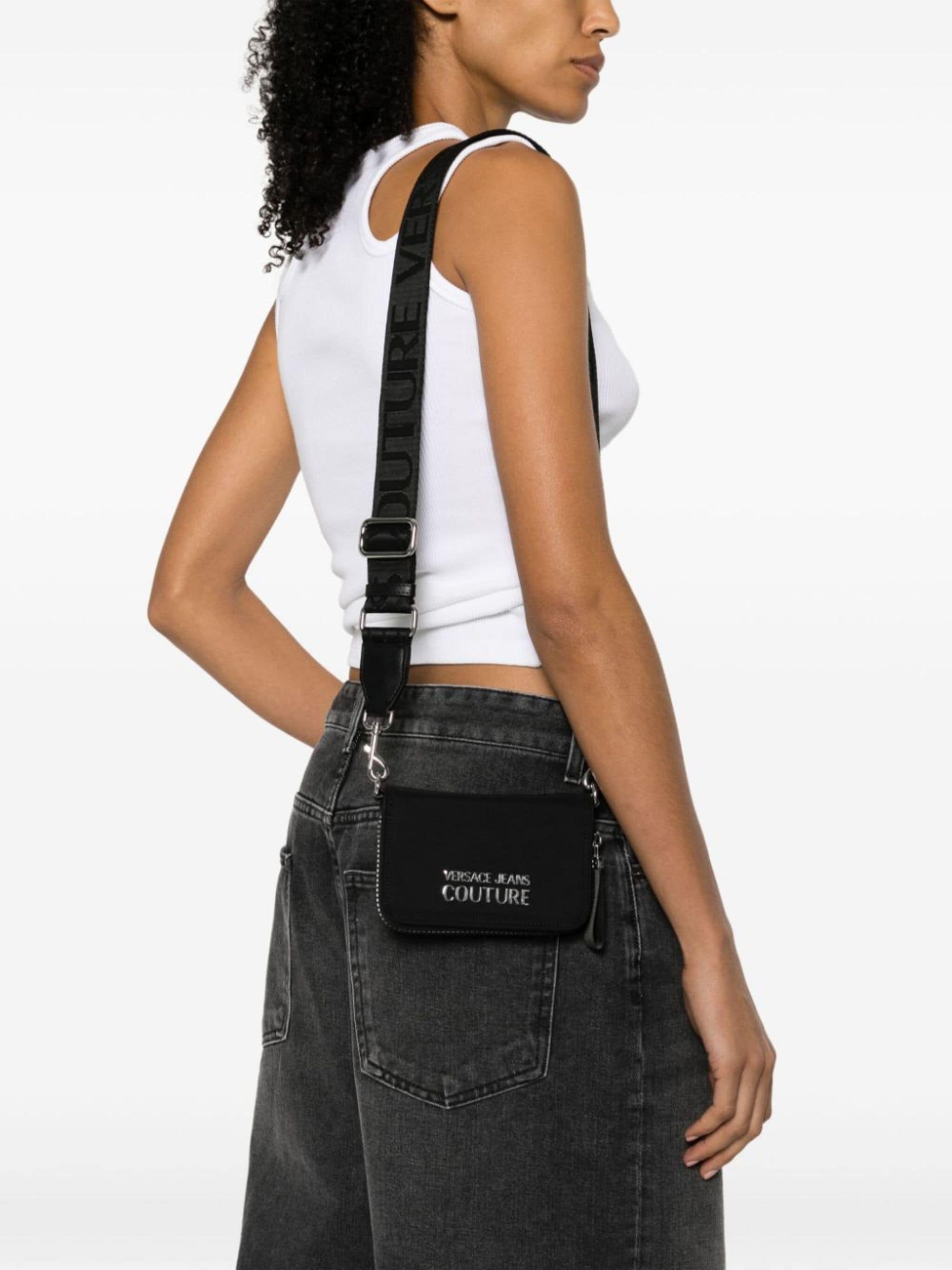 Sporty Logo Crossbody bag polyamide black