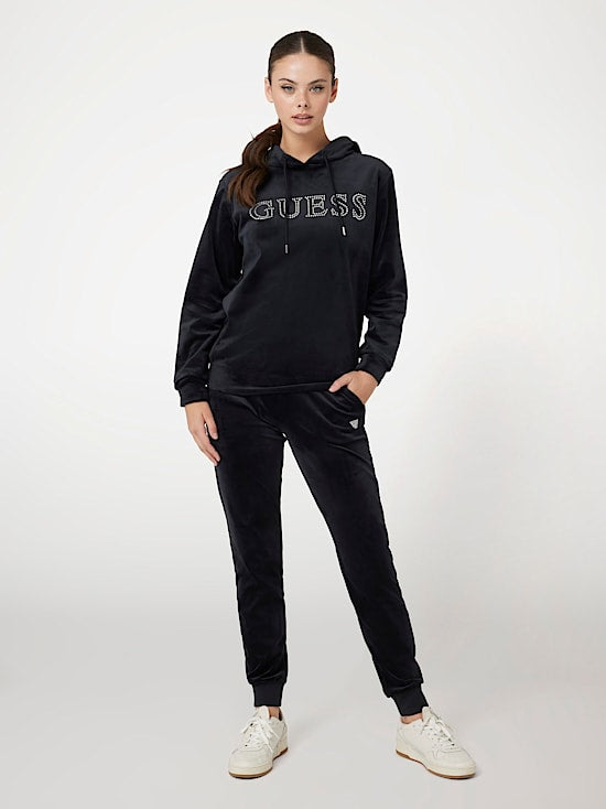 Rhinestones Front Logo Sweatshirt