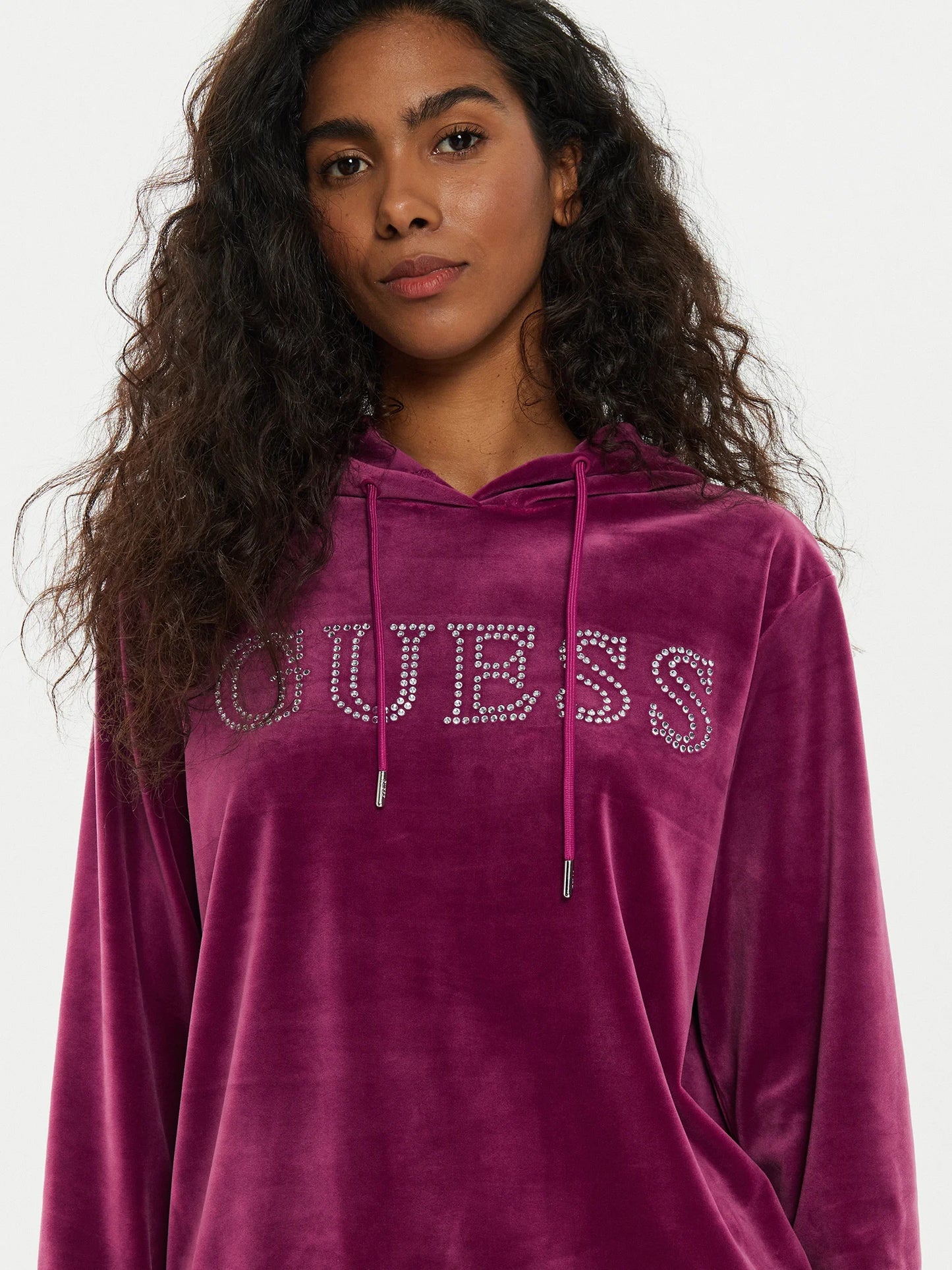 Rhinestones Front Logo Sweatshirt