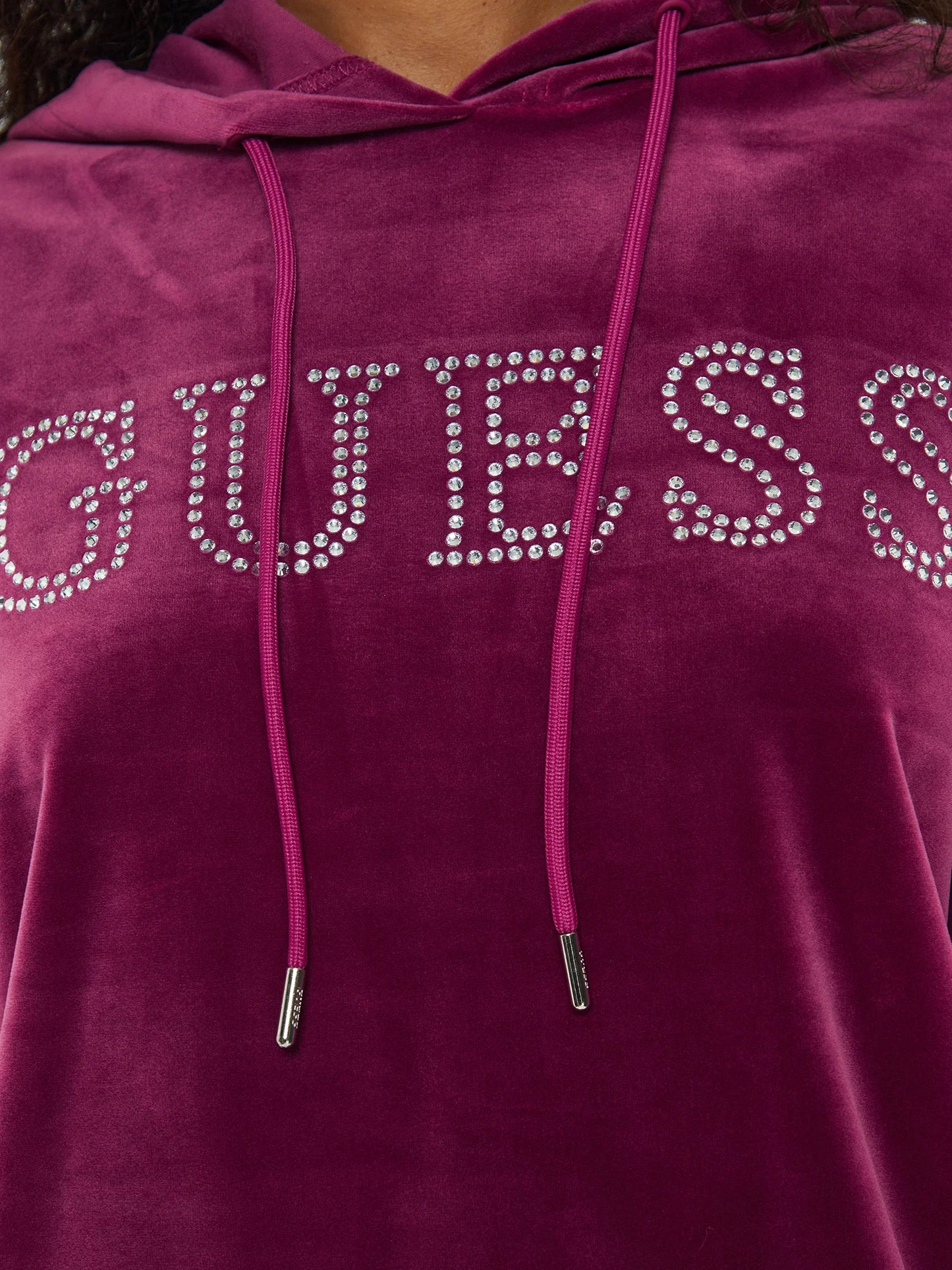 Rhinestones Front Logo Sweatshirt