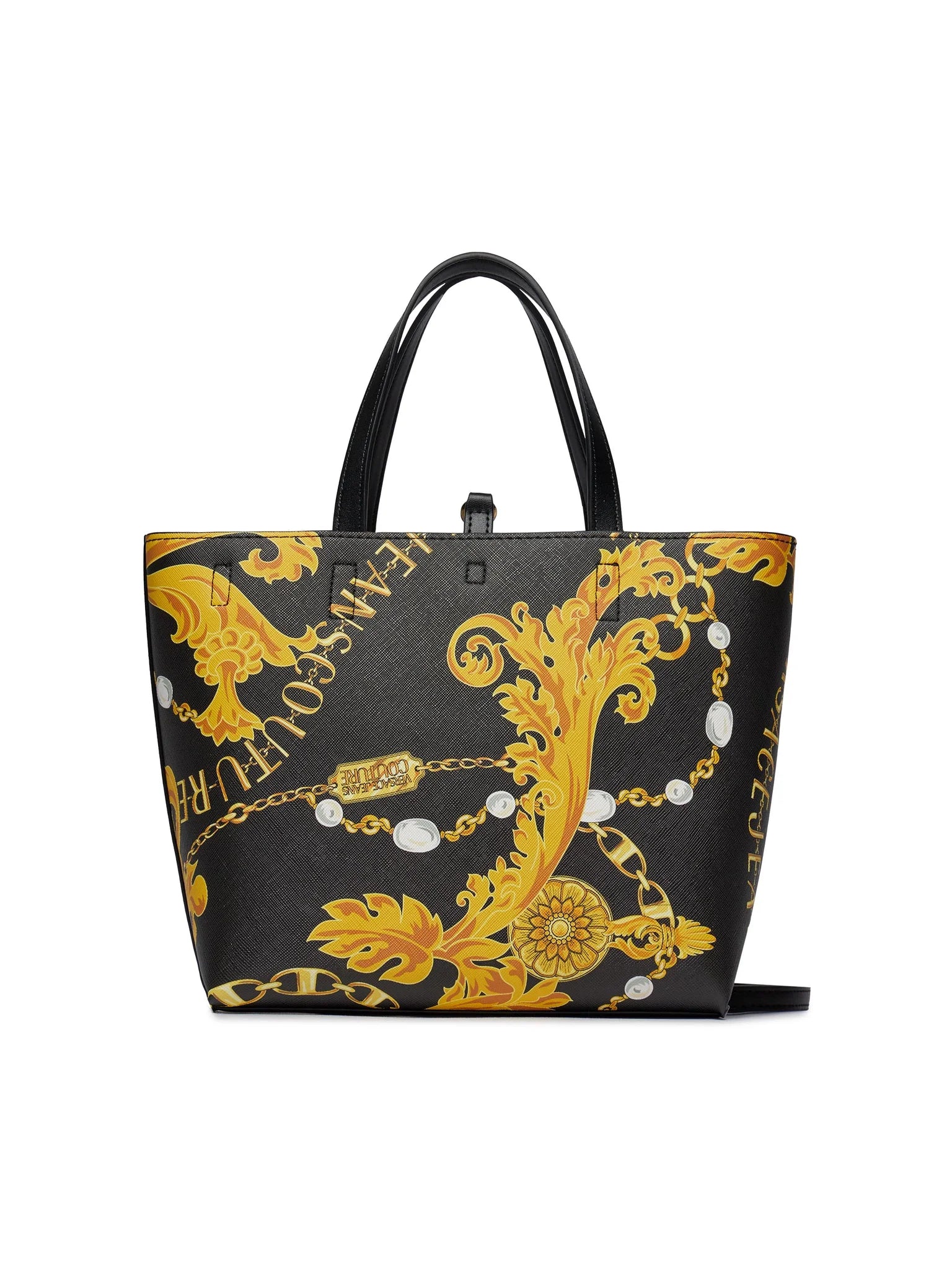 Reversible Shopper Tote bag synthetic black