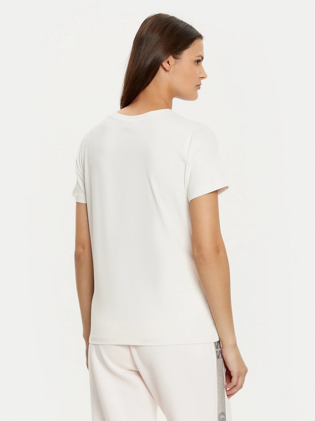 T shirt gold logo guess