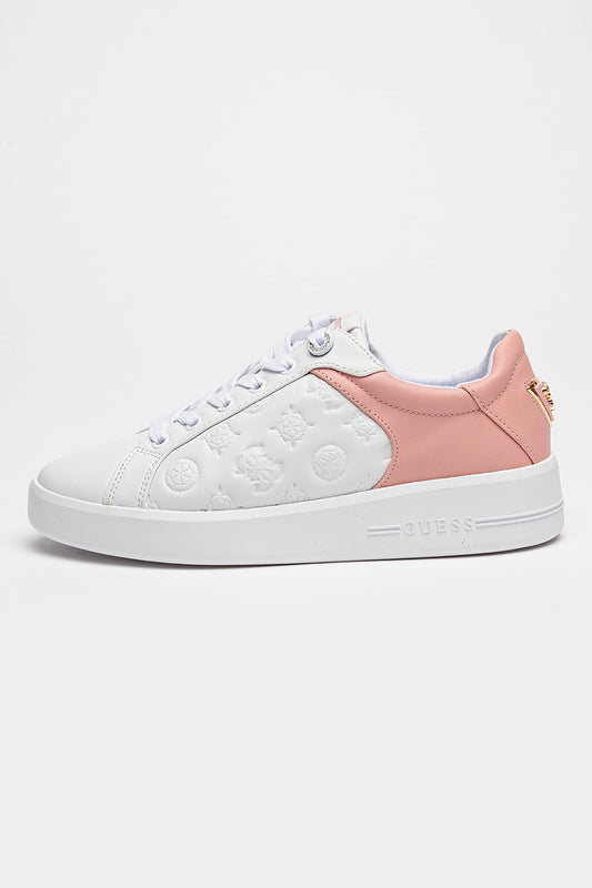 Eco-leather sneakers with embossed logo