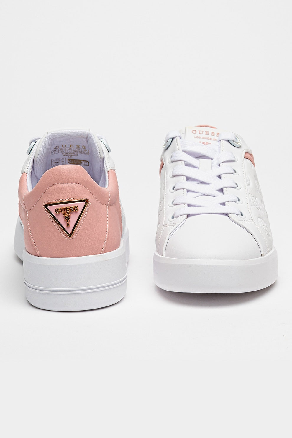 Eco-leather sneakers with embossed logo