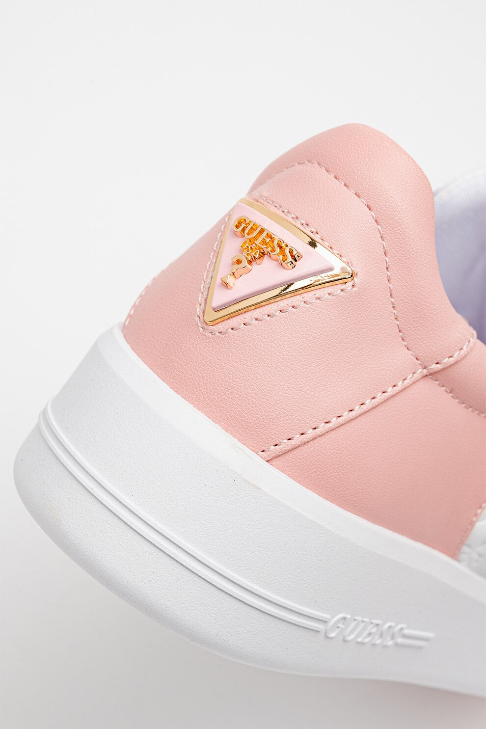 Eco-leather sneakers with embossed logo