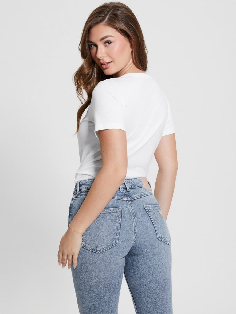 Crewneck Rhinestone Logo Tee