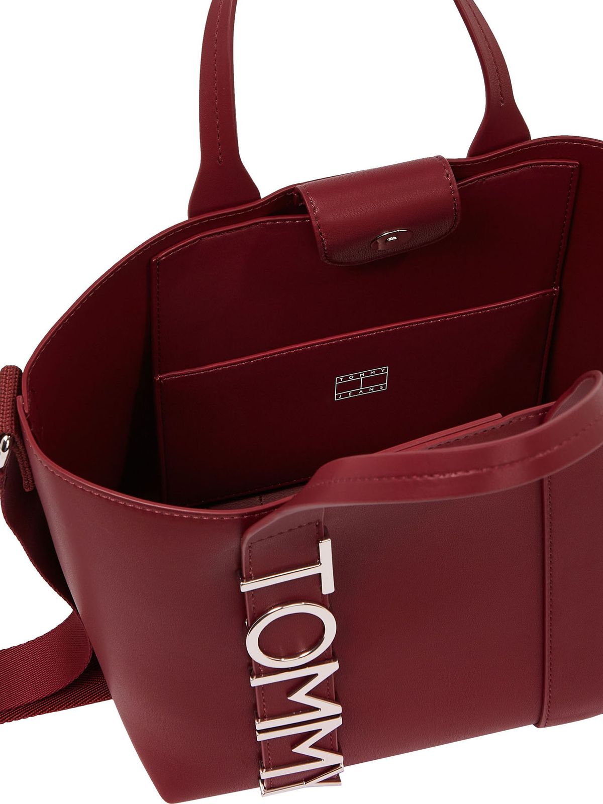 CITY TOTE BAG WITH METALLIC LOGO