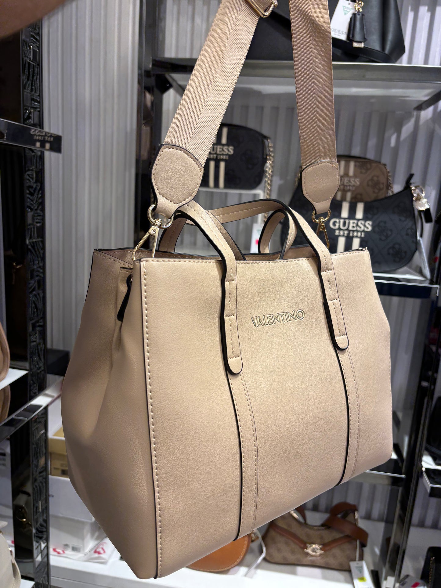 Twig Re Ecru Synthetic Handbag