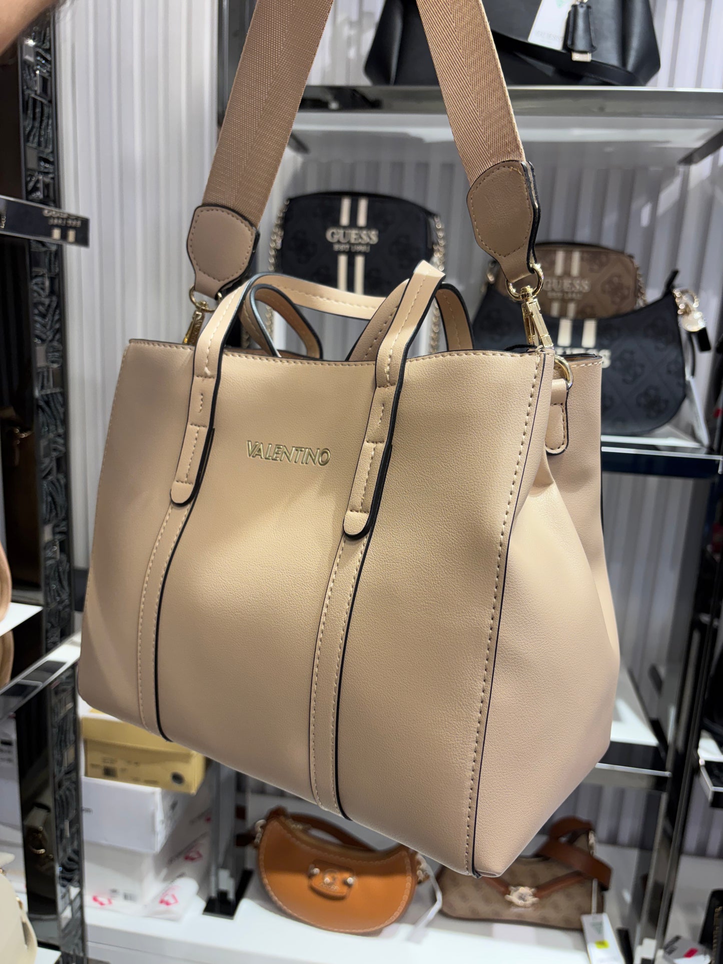 Twig Re Ecru Synthetic Handbag