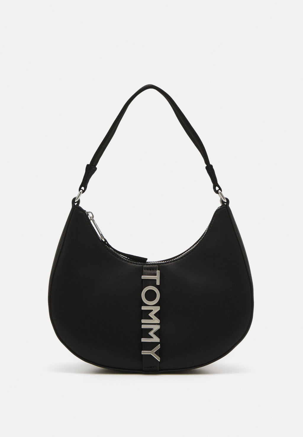 Tommy Jeans city bold leather shoulder bag in burgundy