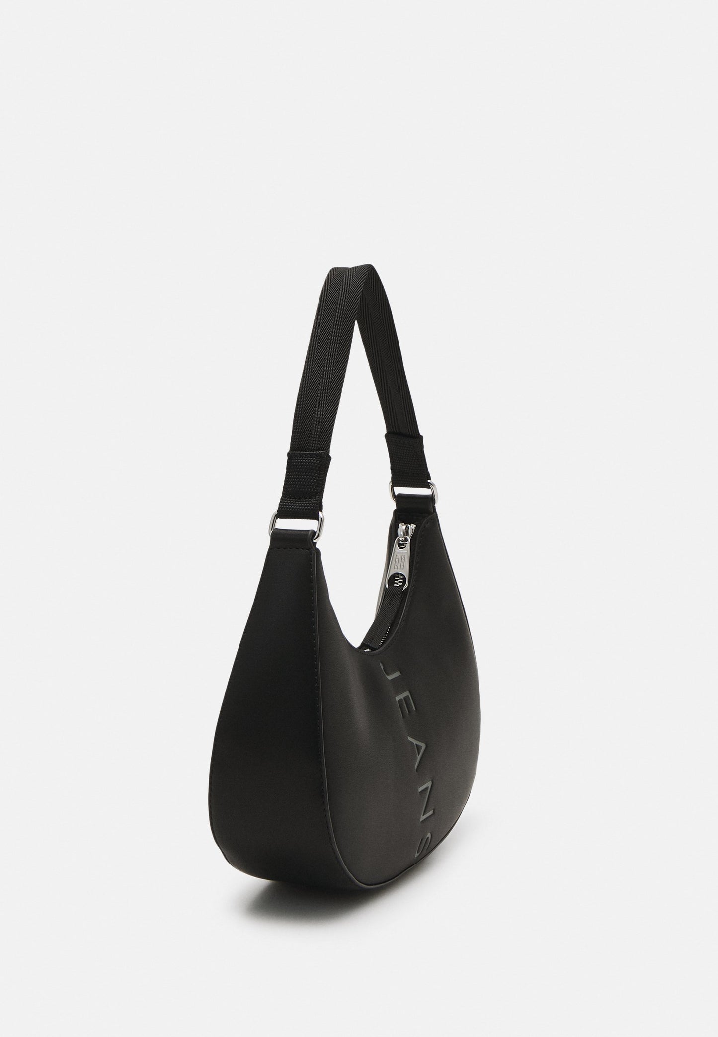 Tommy Jeans city bold leather shoulder bag in burgundy