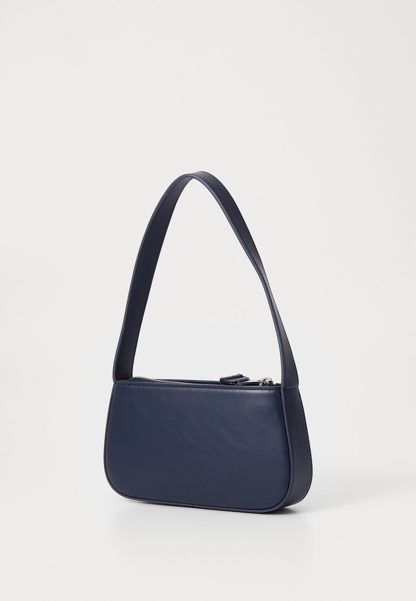 Navy blue shoulder bag for women with logo